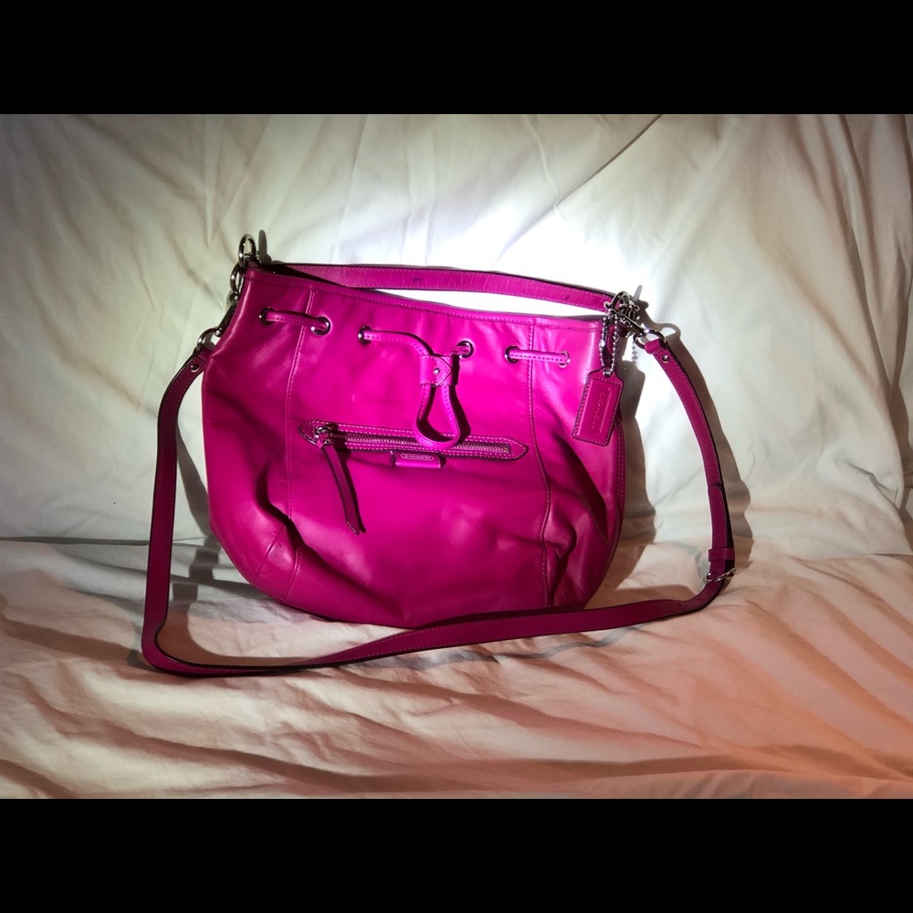 Coach Daisy leather drawstring shoulder bag